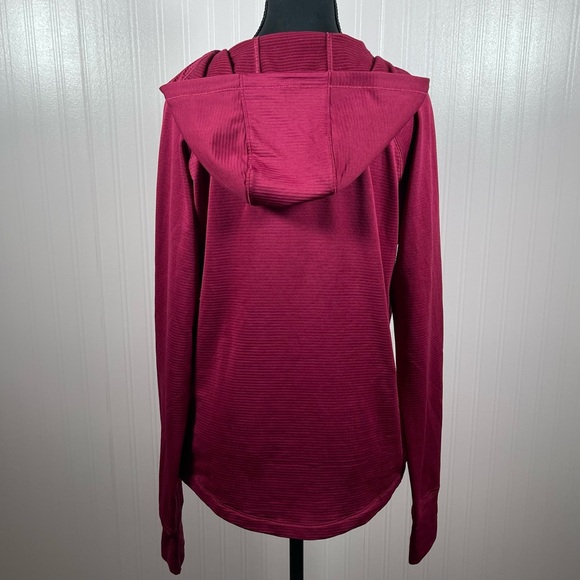 Brooks running qt zip ribbed pullover hoodie Large lightweight outdoor gym red‎ - Picture 5 of 8